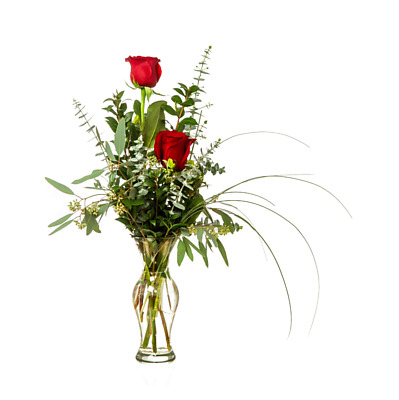 Same Day Flower Delivery - Elegant Two Roses