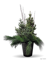 spruce porch pot outdoor holiday christmas