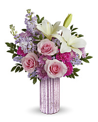 pink pretty lavender sparkling lilies stock