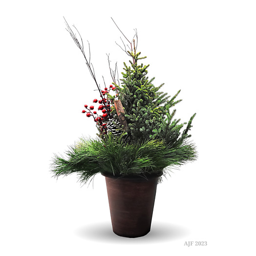 spruch porch pot christmas holiday