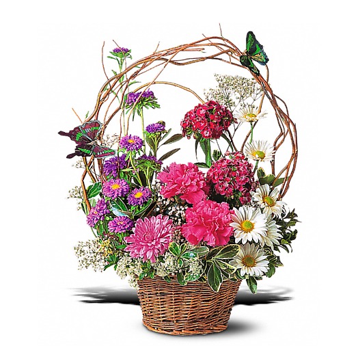 Basket with Butterflies
